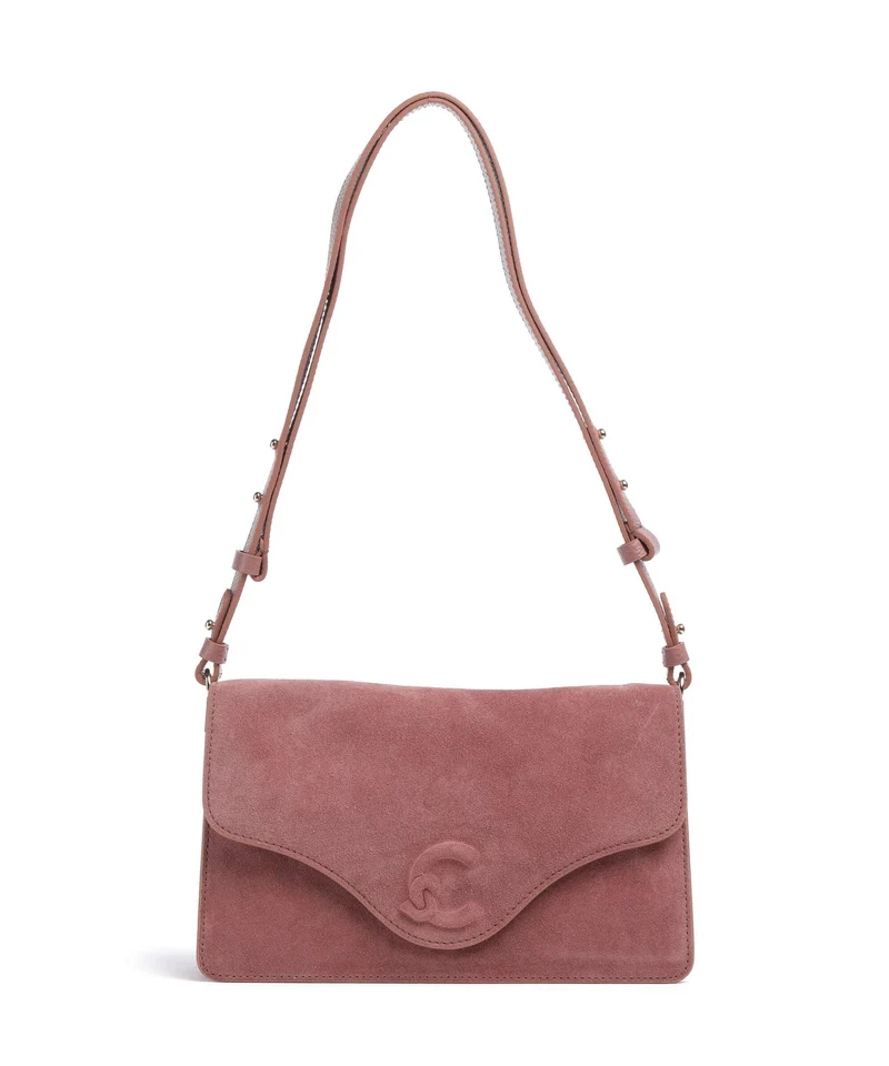 Coccinelle C-Me Softy Suede Axelremsväska winter rose