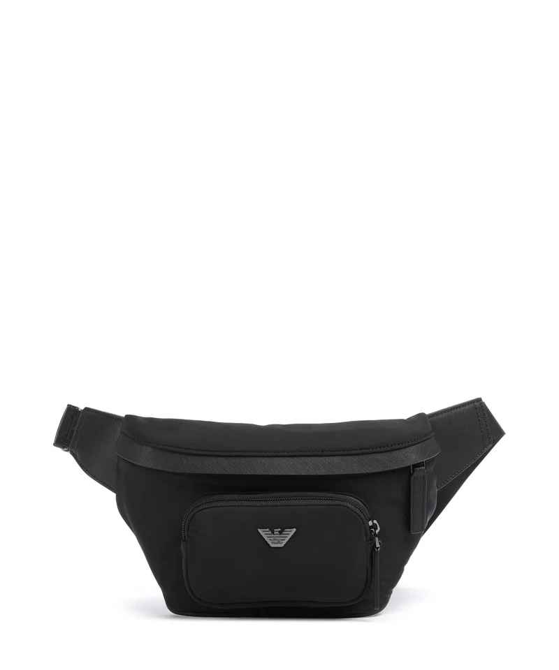 Emporio Armani Nylon Recycled Midjeväska black beauty