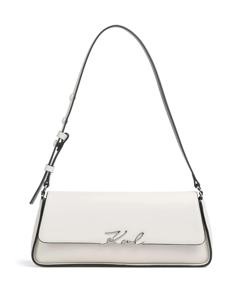 Karl Lagerfeld K/Signature Axelremsväska off white