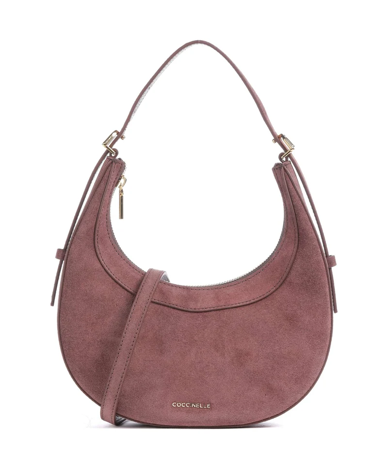 Coccinelle Whisper Suede Axelremsväska berry