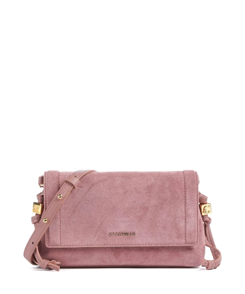Coccinelle Thess Suede Crossover väska winter rose