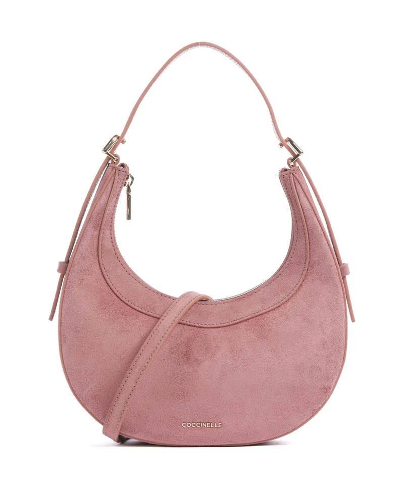 Coccinelle Whisper Suede Axelremsväska winter rose