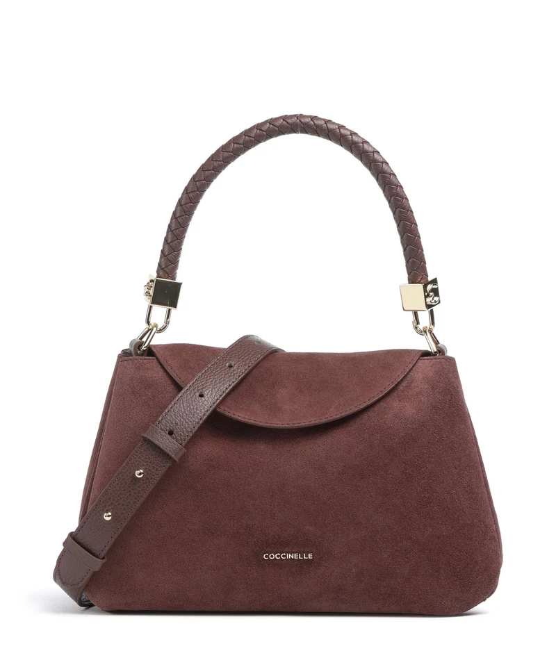 Coccinelle Tiggy Suede Axelremsväska berry