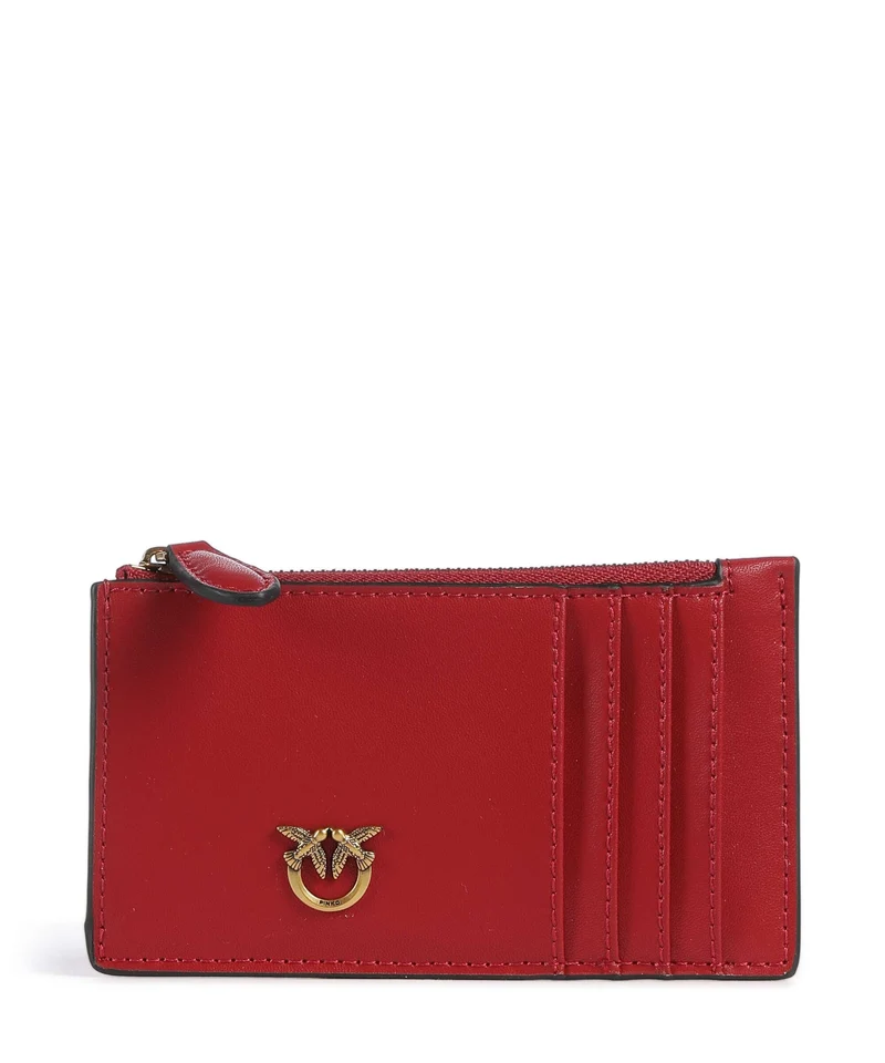 Pinko Airone Korthållare rosso rio/antique gold