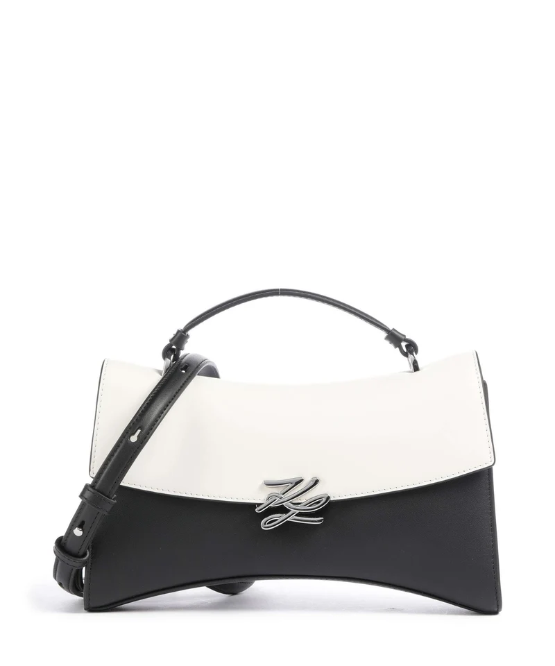 Karl Lagerfeld K/Autograph Twist Crossover väska black/white