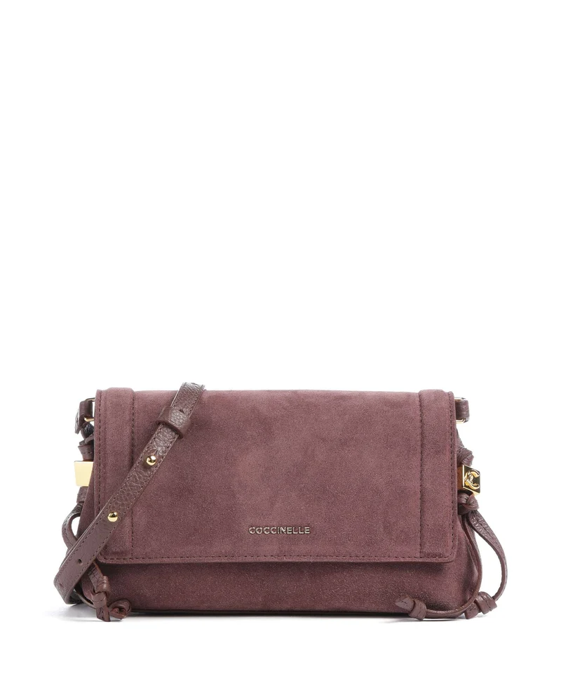 Coccinelle Thess Suede Crossover väska berry