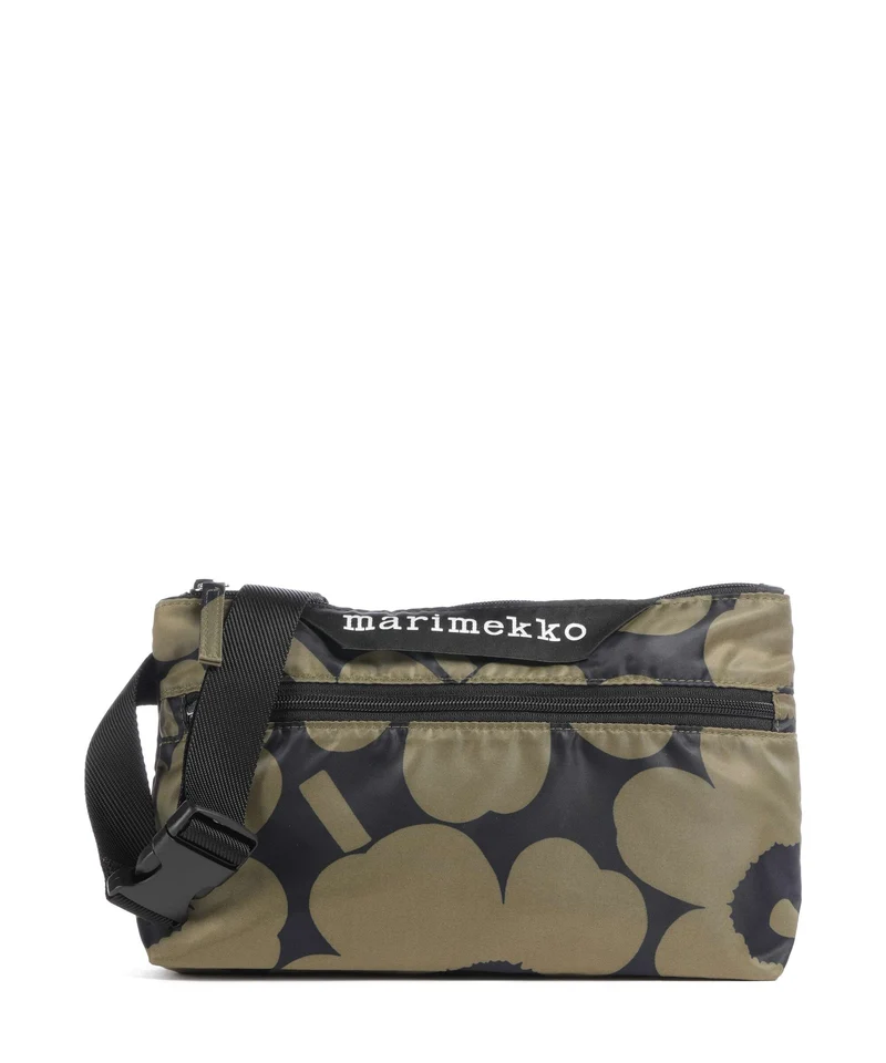 Marimekko Neat S Unikko Crossover väska olive green/dark blue