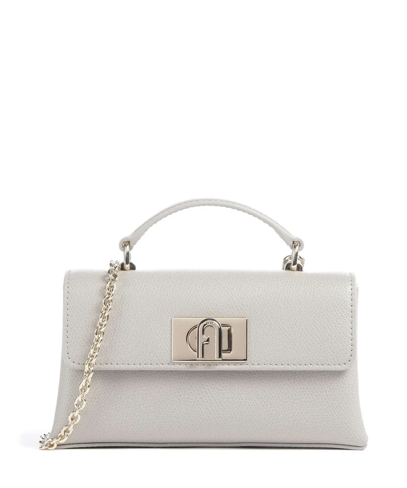 Furla 1927 Mini Crossover väska stone gray