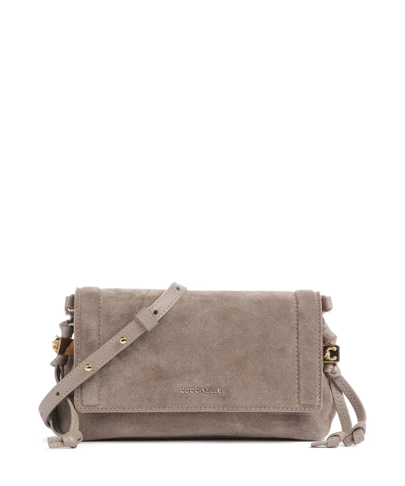Coccinelle Thess Suede Crossover väska warm taupe