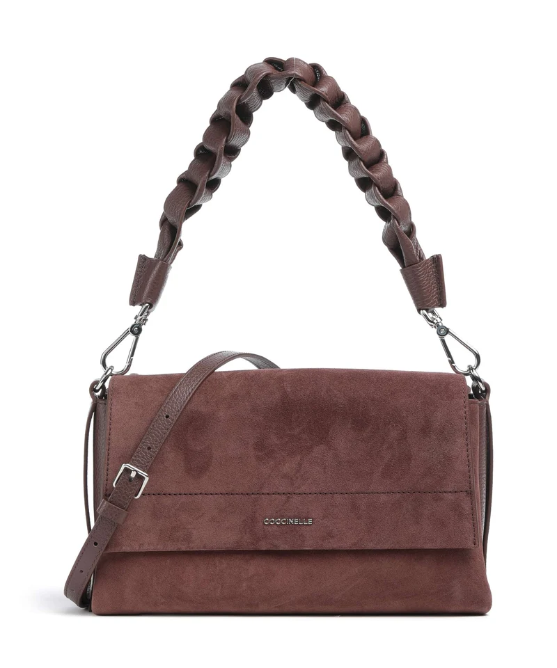 Coccinelle Boheme Suede Axelremsväska berry