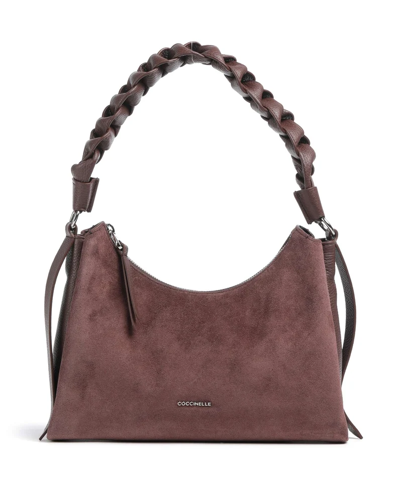 Coccinelle Boheme Suede Axelremsväska berry