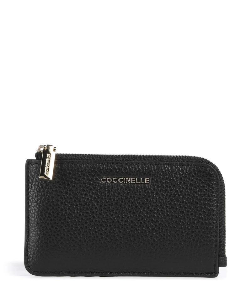Coccinelle Metallic Soft Korthållare noir