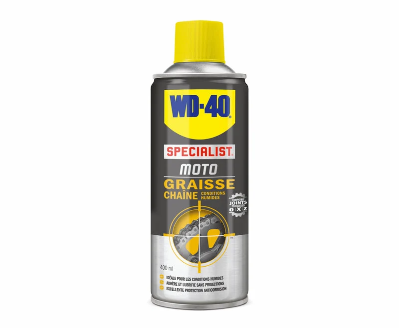 WD-40 Specialist® Motorbike Wet Conditions Chain Wax - Spray 400ml 33788
