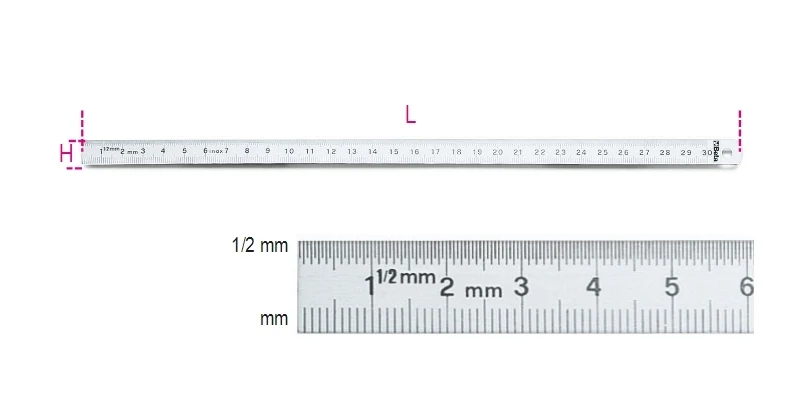 BETA Flexible Graduated Rules 300mm Stainless Steel 016820030