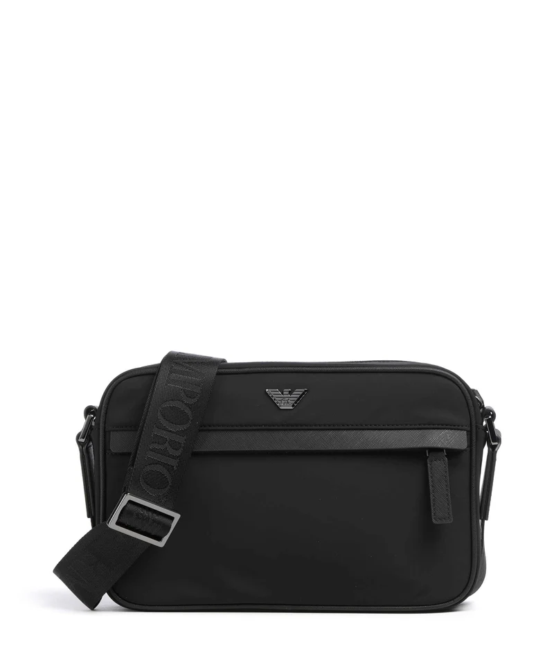 Emporio Armani Nylon Recycled Crossover väska black beauty