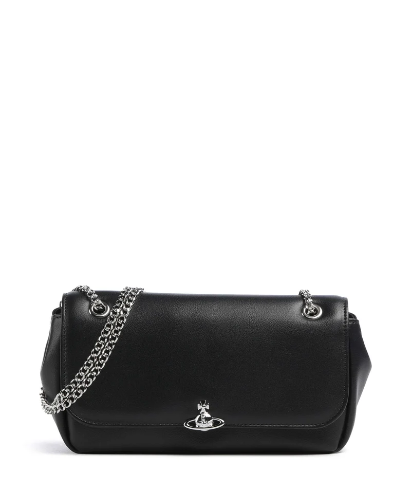 Vivienne Westwood Chain Smooth Axelremsväska black