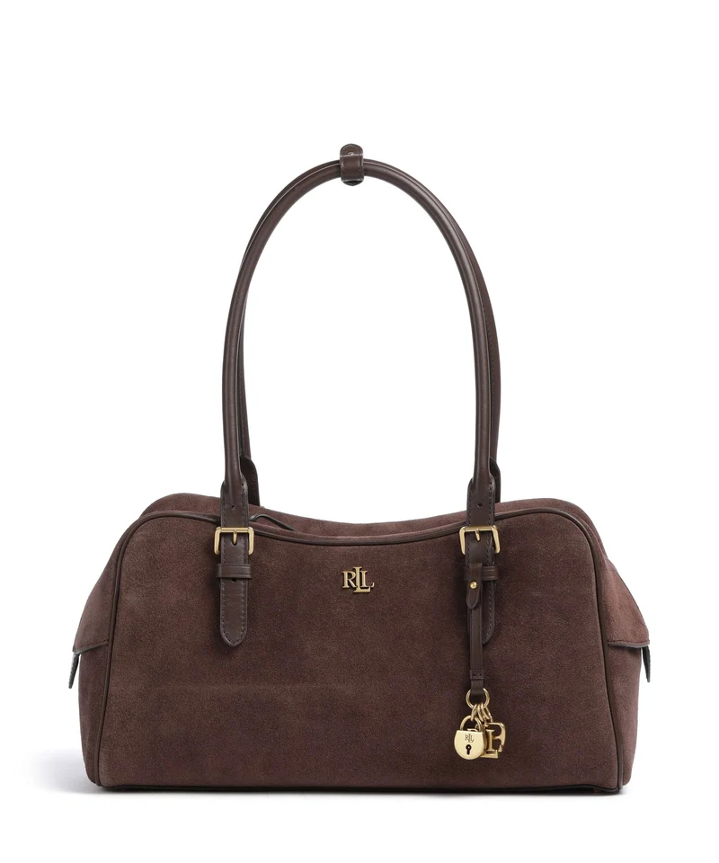 Lauren Ralph Lauren Marcy Large Axelremsväska chestnut brown