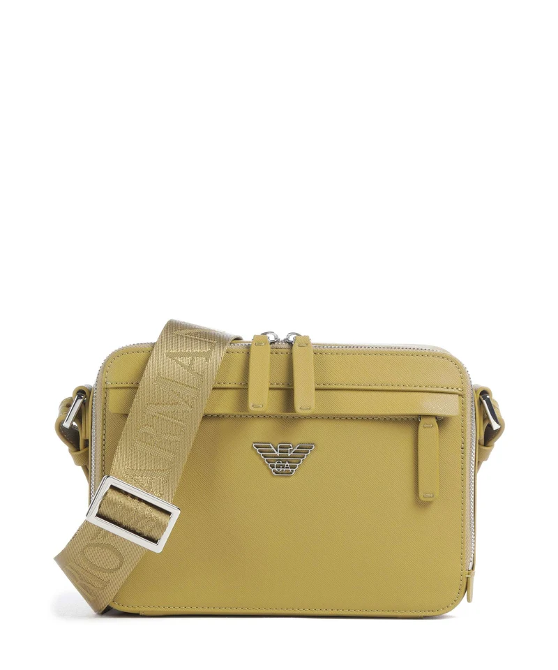 Emporio Armani Business Regenerated Crossover väska ecru olive