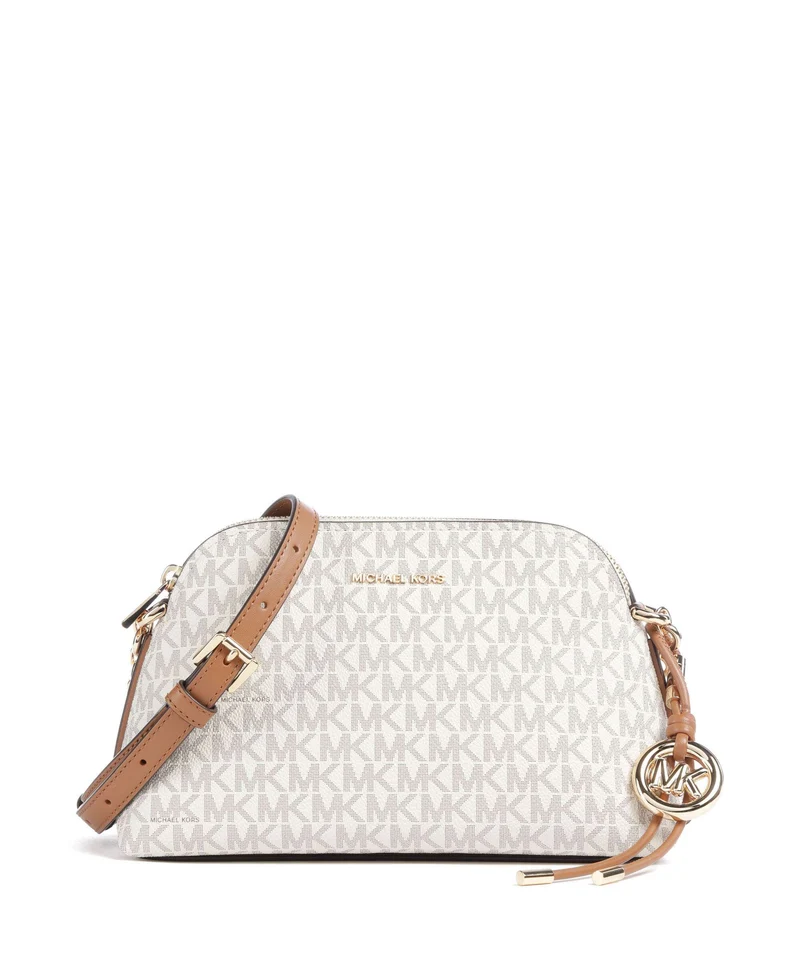 Michael Kors Freddie Small Crossover väska vanilla/acorn