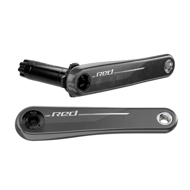 Red XPLR E1 Wide DUB Crank Arm Set