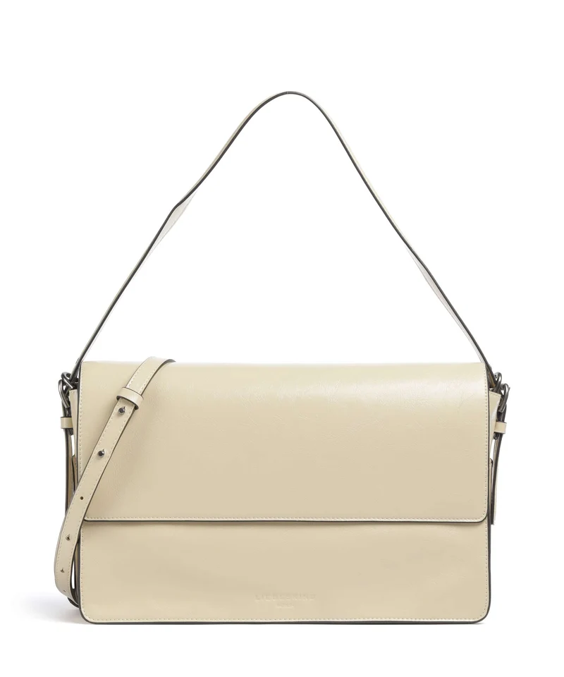 Liebeskind Audrey Recycled Lack Distressed M Axelremsväska biscotti